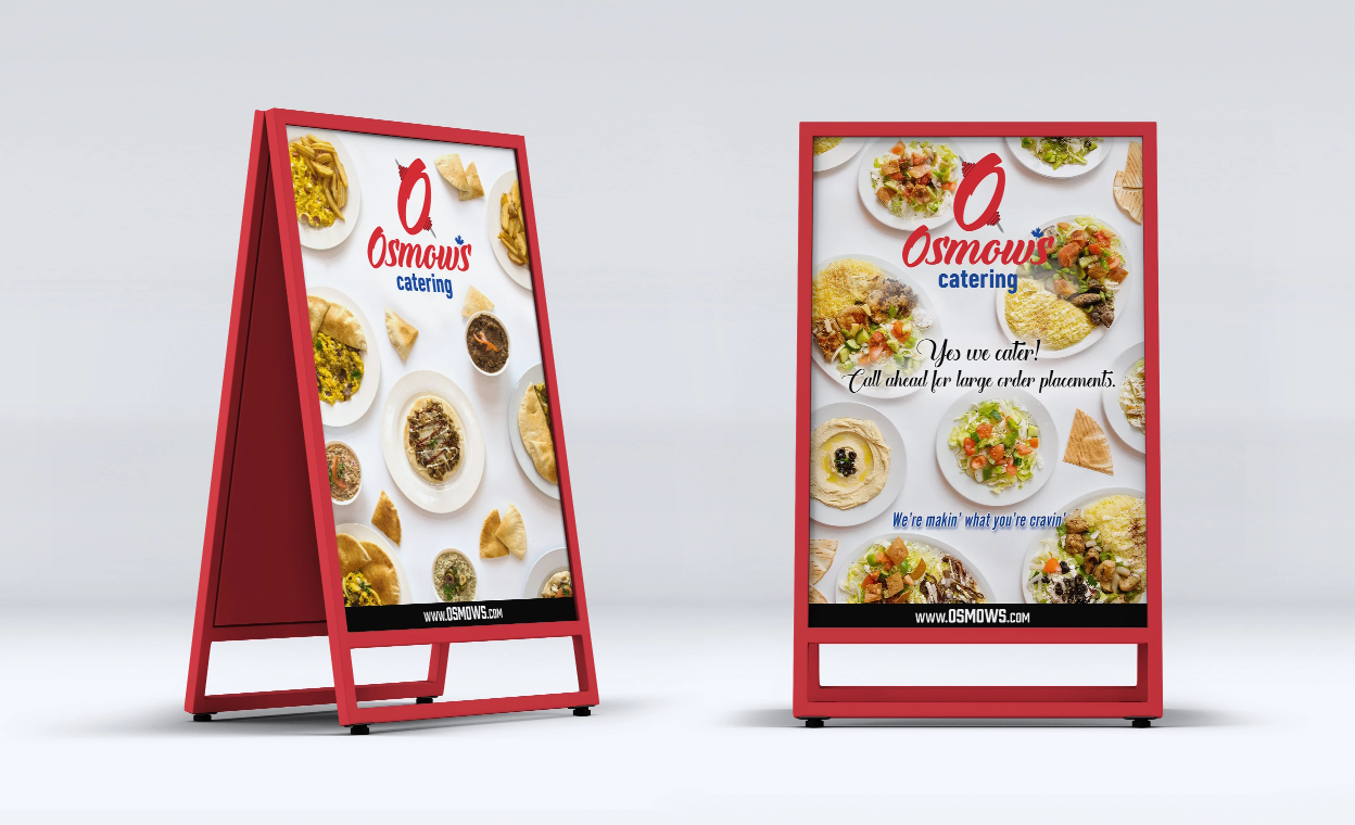 Osmow's Sandwich board design toronto