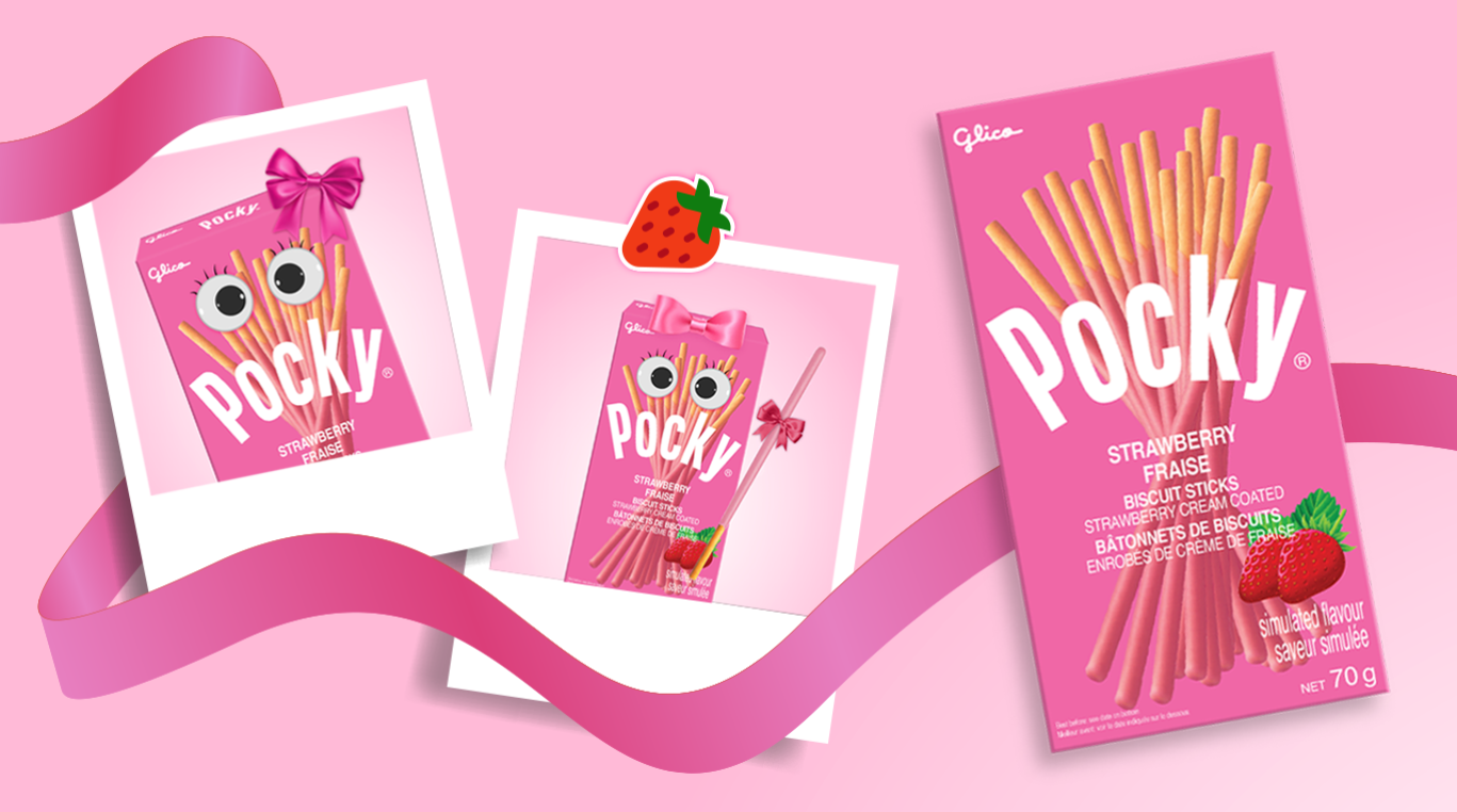 Pocky Canada Strawberry Flavor social design