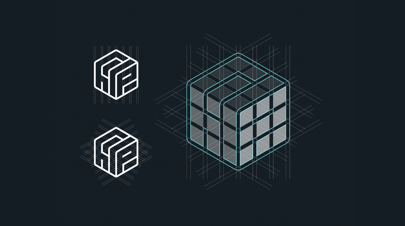hyperio cube logo design
