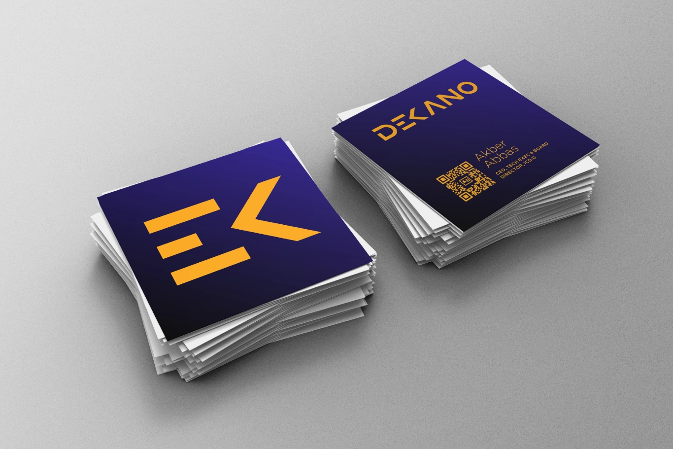 Dekano business card mockups