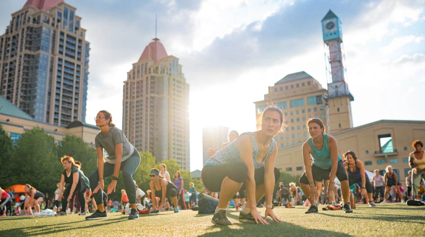 Mississauga downtown activity in the park