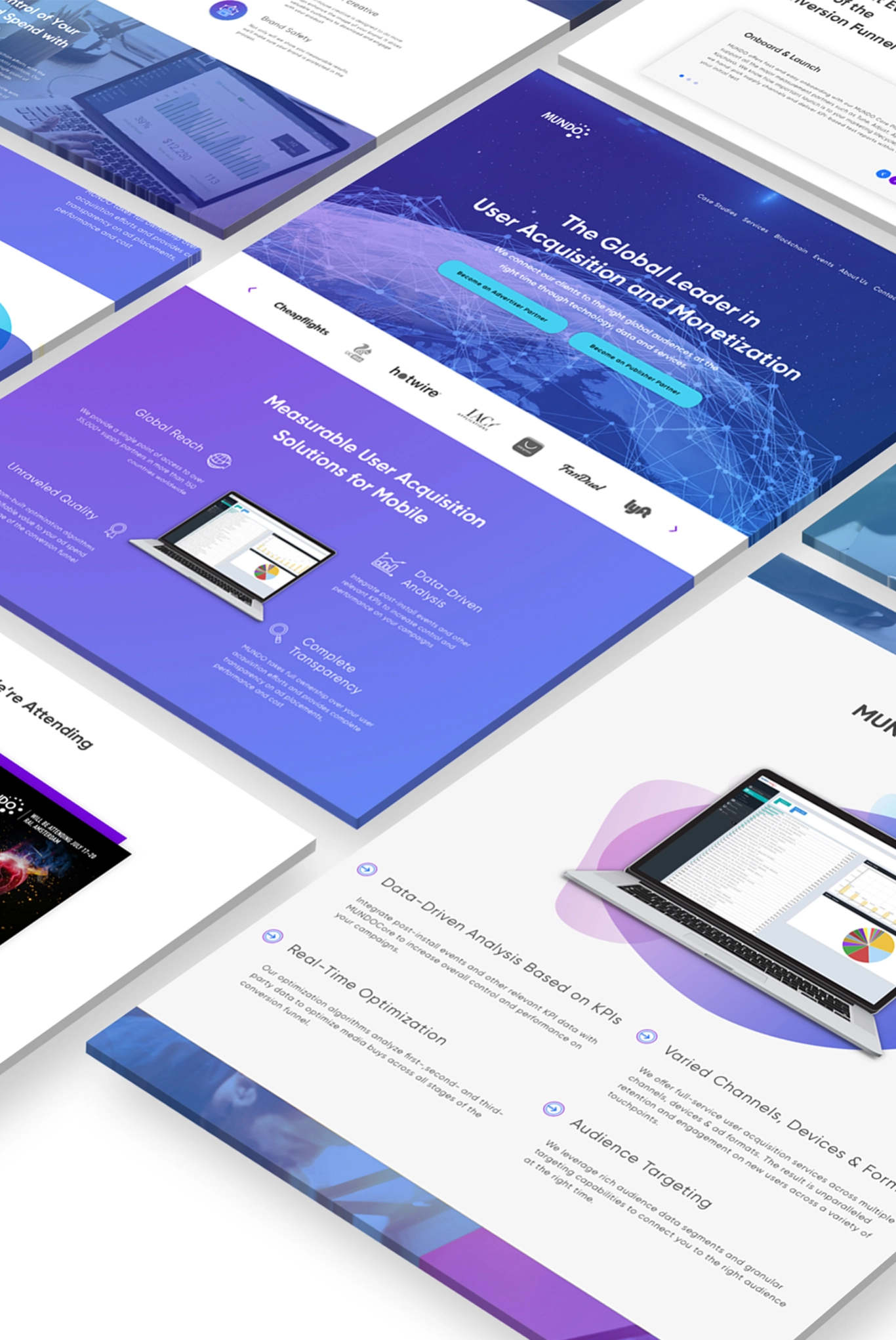 Mundo website mockup design