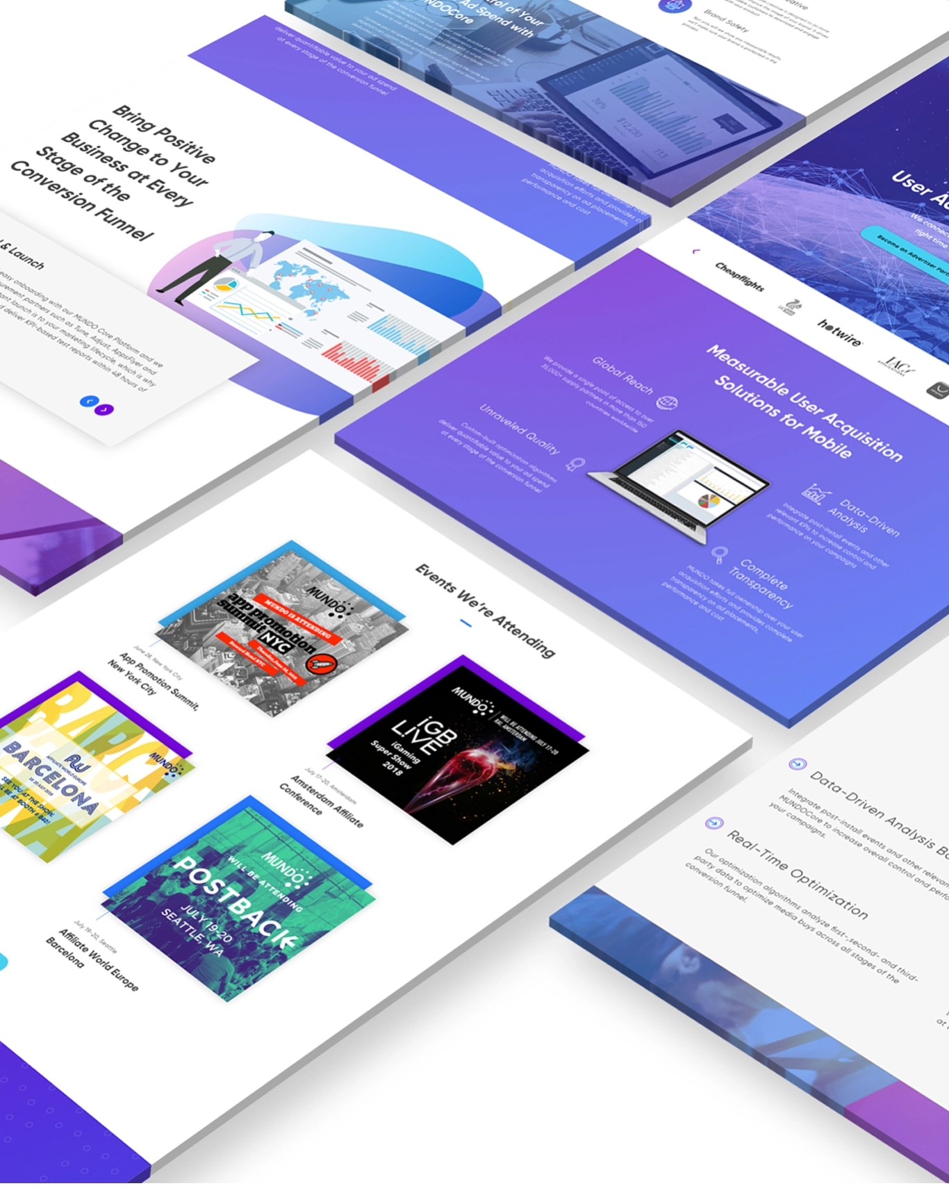 Mundo website mockup design