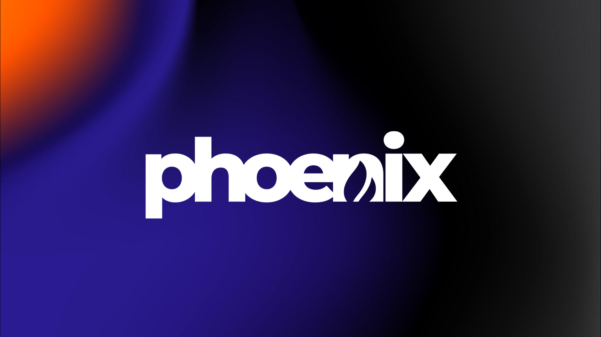 Phoenix logo on branded background